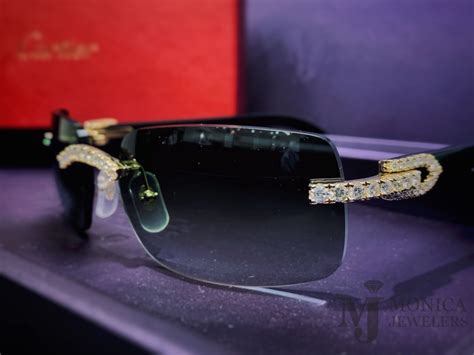 cartier type sunglasses with diamonds